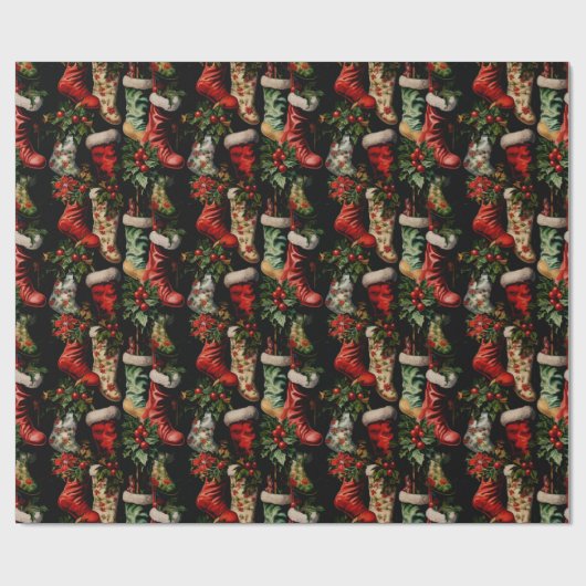 Bunte Weihnachtsfeiertage Weihnachtsfeiertage Strü Geschenkpapier (Flach)