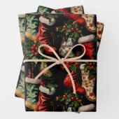 Bunte Weihnachtsfeiertage Weihnachtsfeiertage Strü Geschenkpapier Set (Beispiel)