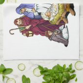 Bunte WeihnachtsGeburt Christis-Szene Handtuch (Gefaltet)