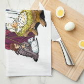 Bunte WeihnachtsGeburt Christis-Szene Handtuch (Viertel Falte)