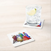 Bunte WeihnachtsGeburt Christis-Szene Rechteckiger Pappuntersetzer (Vor Ort)