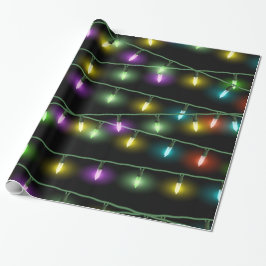 Bunte Weihnachtslichter Geschenkpapier