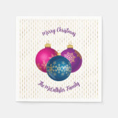 Bunte Weihnachtsschmuck Papier Napkin Serviette (Vorderseite)