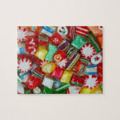 Bunte Weihnachtssüßigkeit Puzzle (Horizontal)