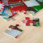 Bunte Weihnachtssüßigkeit Puzzle (Seite)