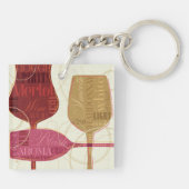 Bunte Wein-Gläser Schlüsselanhänger (Rückseite)