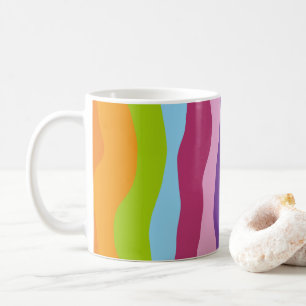 Bunte Wellen Kaffeetasse