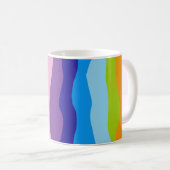 Bunte Wellen Kaffeetasse (VorderseiteRechts)