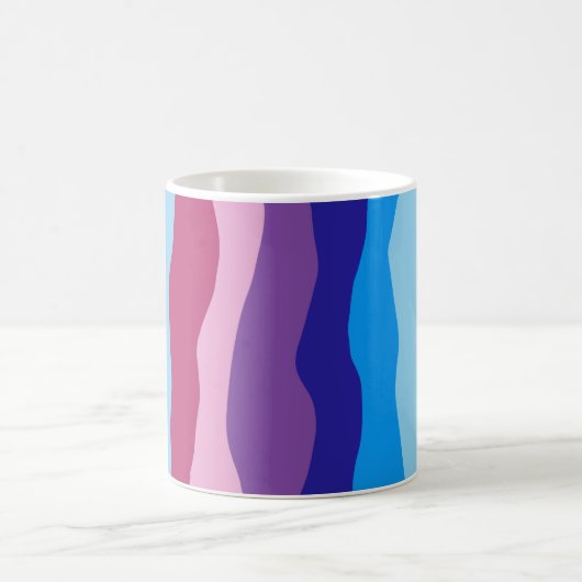 Bunte Wellen Kaffeetasse (Mittel)