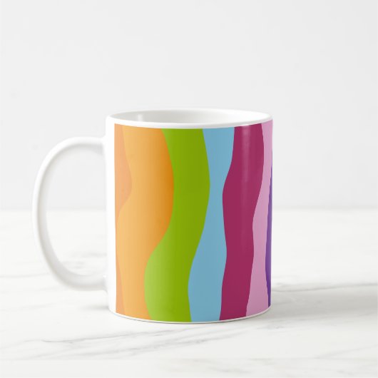 Bunte Wellen Kaffeetasse (Links)