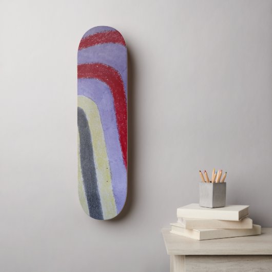 Bunte Wellen Skateboard (Wandkunst)