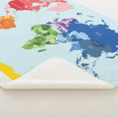 Bunte Weltkarte-Baby-Decke Sherpadecke (3/4)