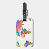Bunte Weltkarte Gepäckanhänger (Vorderseite vertikal)