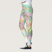 Bunte Weltkarten-Leggings Leggings (Links)