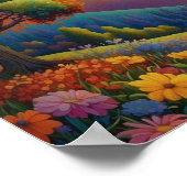 Bunte Wiesen Kunst Poster (Ecke)