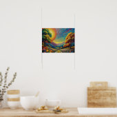 Bunte Wiesen Kunst Poster (Küche)
