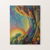 Bunte Wiesen Kunst Puzzle (Vertikal)
