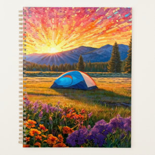 Bunte Wiesenblumen Camping Zelt Kunst Planer