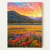 Bunte Wiesenblumen Camping Zelt Kunst Planer (Rückseite)