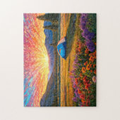 Bunte Wiesenblumen Camping Zelt Kunst Puzzle (Vertikal)