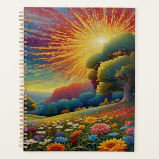 Bunte Wiesenblumen Kunst Planer (Vorderseite)