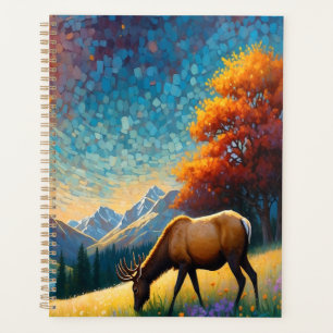 Bunte Wiesenelk mit Blumen Kunst Planer