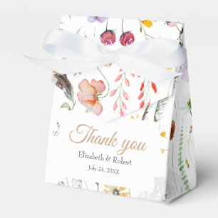 Bunte Wiesenhochzeit Danke Geschenkschachtel