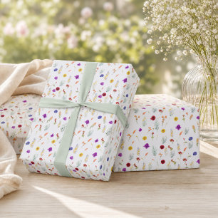 Bunte Wildblume Geschenkpapier