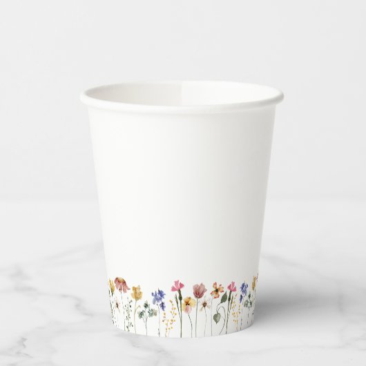 Bunte Wildblume Pappbecher (Links)