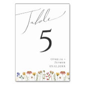 Bunte Wildblume | Tischnummer (Vorderseite)