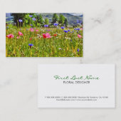 Bunte Wildblumefeld-Geschäftskarten Visitenkarte (Vorne/Hinten)
