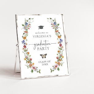 Bunte Wildblumen-Abschlussfeier Poster