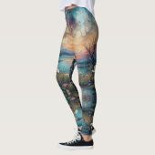 Bunte Wildblumen am Wasser  Leggings (Links)
