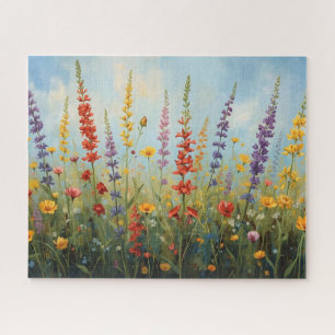 Bunte Wildblumen auf der Wiese Puzzle