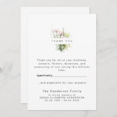 Bunte Wildblumen Beerdigung Danke (Vorne/Hinten)