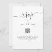 Bunte Wildblumen Boho Hochzeit QR-Code Einladung (Rückseite)