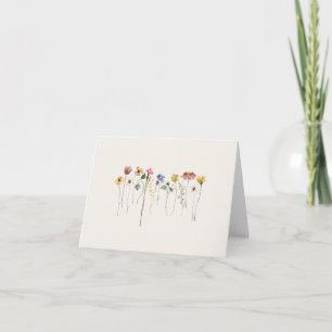 Bunte Wildblumen-Dank-Karte Dankeskarte