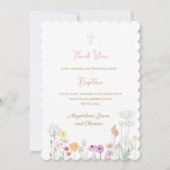 bunte Wildblumen danke Ihnen für die kommende Kart Einladung (Vorderseite)