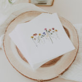 Bunte Wildblumen Geburtstagsparty Serviette