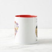 Bunte Wildblumen-Herz Tasse (Zentrum)