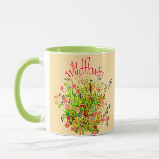 Bunte Wildblumen-Hübsche Tasse (Links)