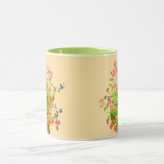 Bunte Wildblumen-Hübsche Tasse (Zentrum)