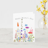 bunte Wildblumen Muttertagskarte Karte (Gelbe Blume)