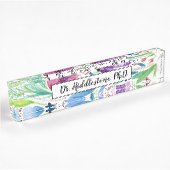 Bunte Wildblumen Namensplakette