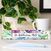 Bunte Wildblumen Namensplakette