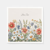 Bunte Wildblumen Napkins Serviette (Vorderseite)