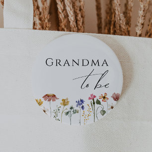 Bunte Wildblumen-Oma-Button Button
