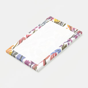 Bunte Wildblumen-Tages-Notizzettel Post-it Klebezettel