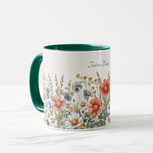 Bunte Wildblumen-Tasse Tasse (Vorderseite Links)
