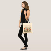 Bunte Wildblumen-Tragetasche Tragetasche (Vorderseite (Model))